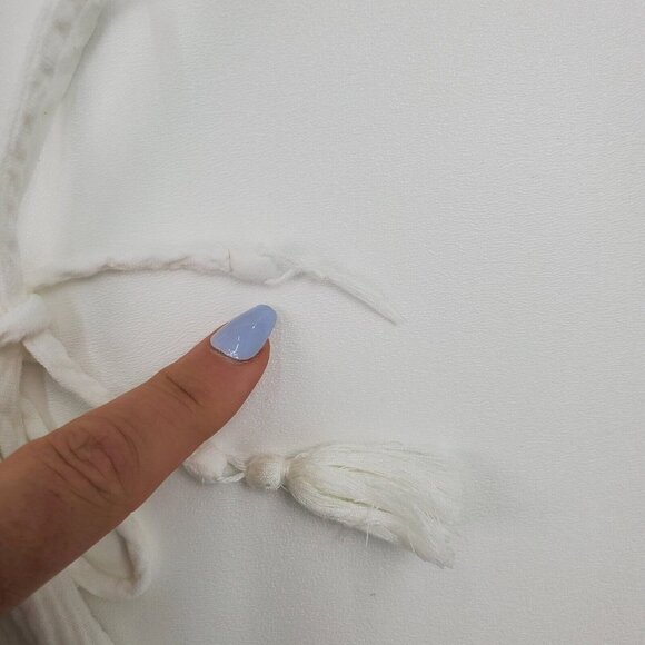 Xhilaration Womens Side Slit Swim Cover Up Dress Size L White Sleeveless Boho - Picture 15 of 15